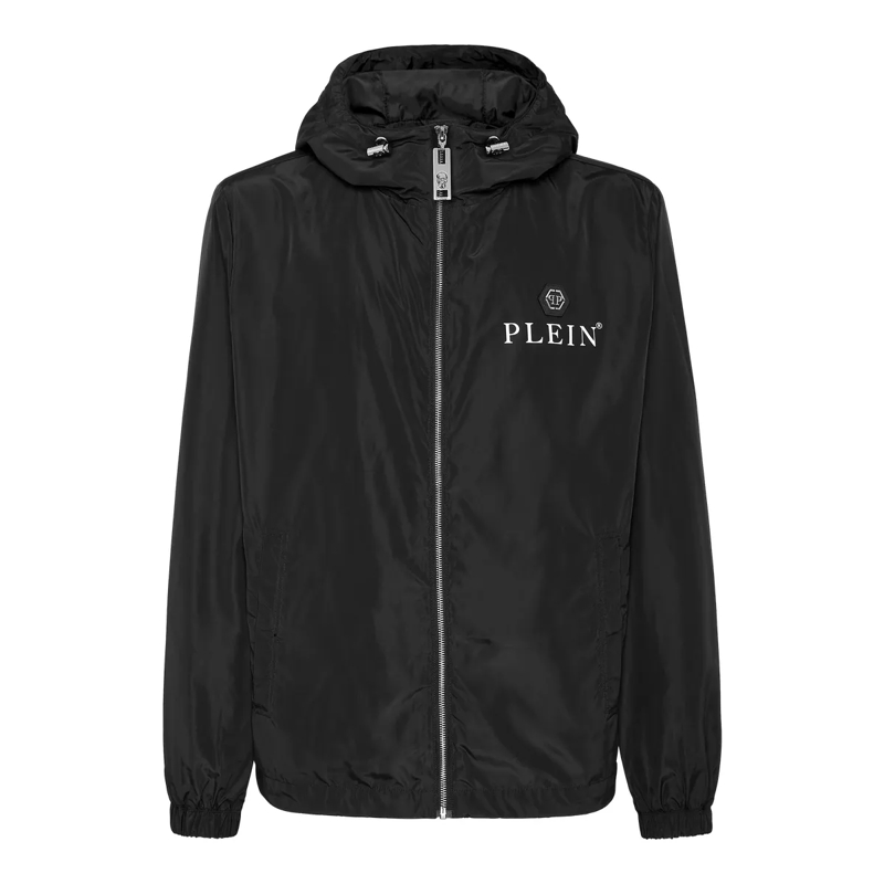 Philipp Plein Lederjacke Jacke Hexagon schwarz