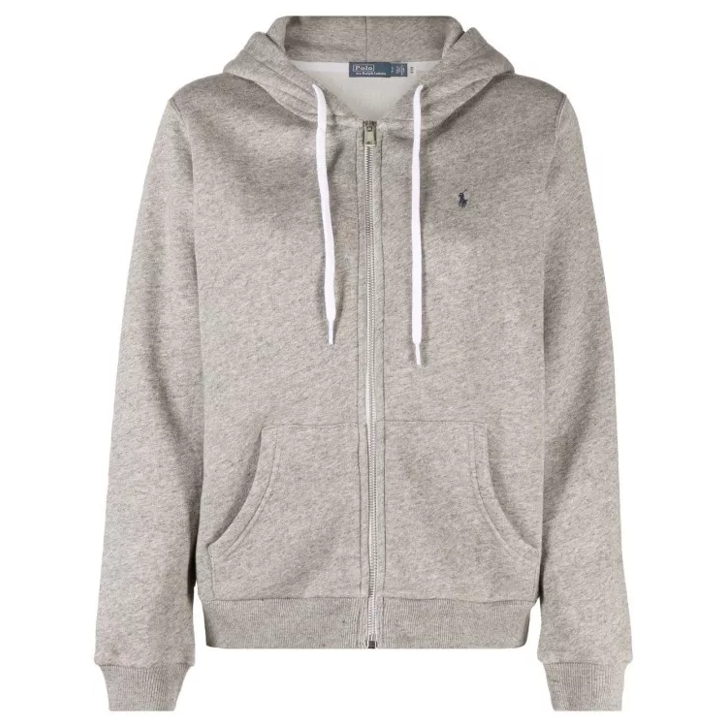 Grey polo clearance zip up jacket