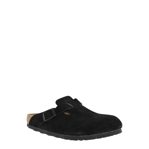 Birkenstock Mule Boston Sfb Cork-Footbed Suede Clogs Black (Image 2)