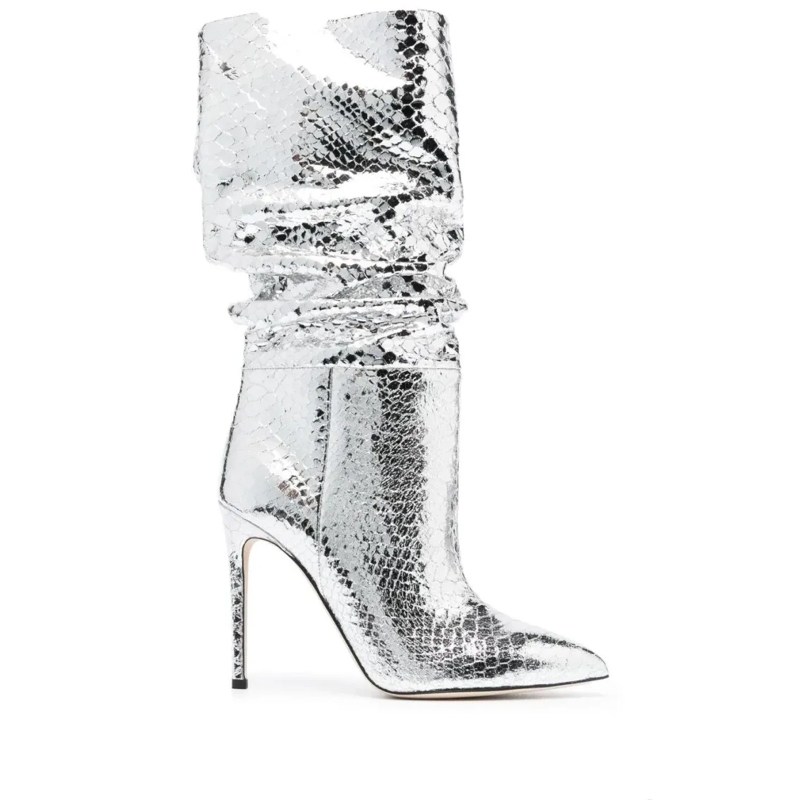 Paris Texas Bottes Stiletto Slouchy Boot Silver
