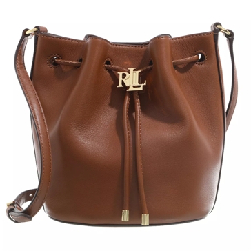 Andie large bucket bag in leather, brown, Lauren Ralph Lauren