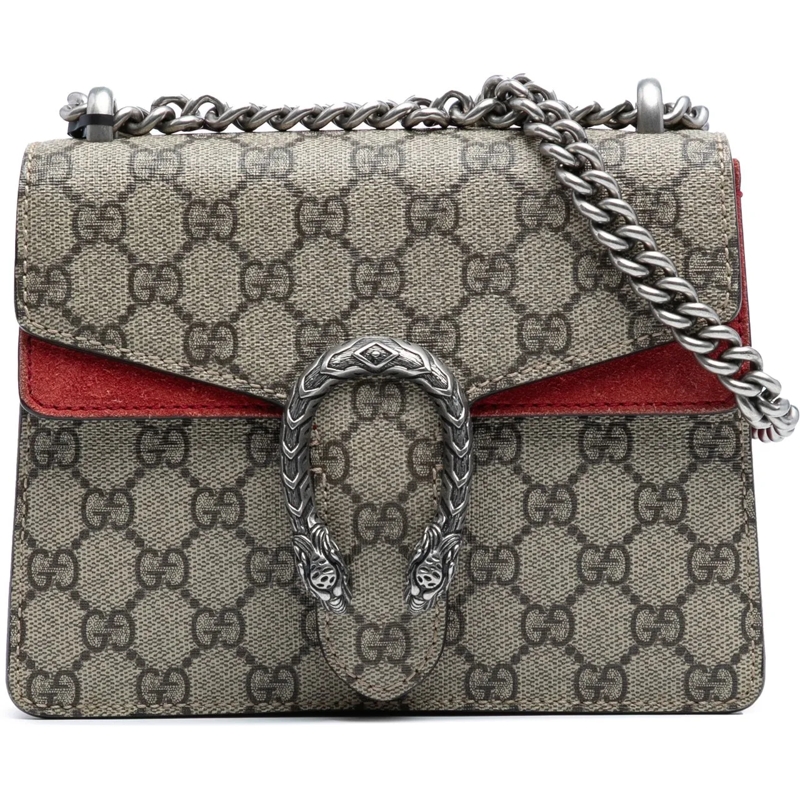 Gucci Schultertasche Small GG Supreme Dionysus Crossbody braun