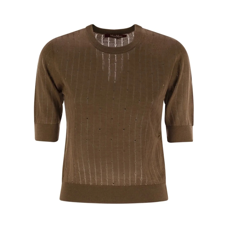 Max Mara Trui Pila - Wool And Silk Sweater Brown