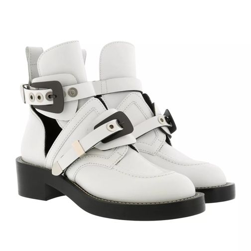 Balenciaga Ceinture Ankle Boots Leather White Stiefelette