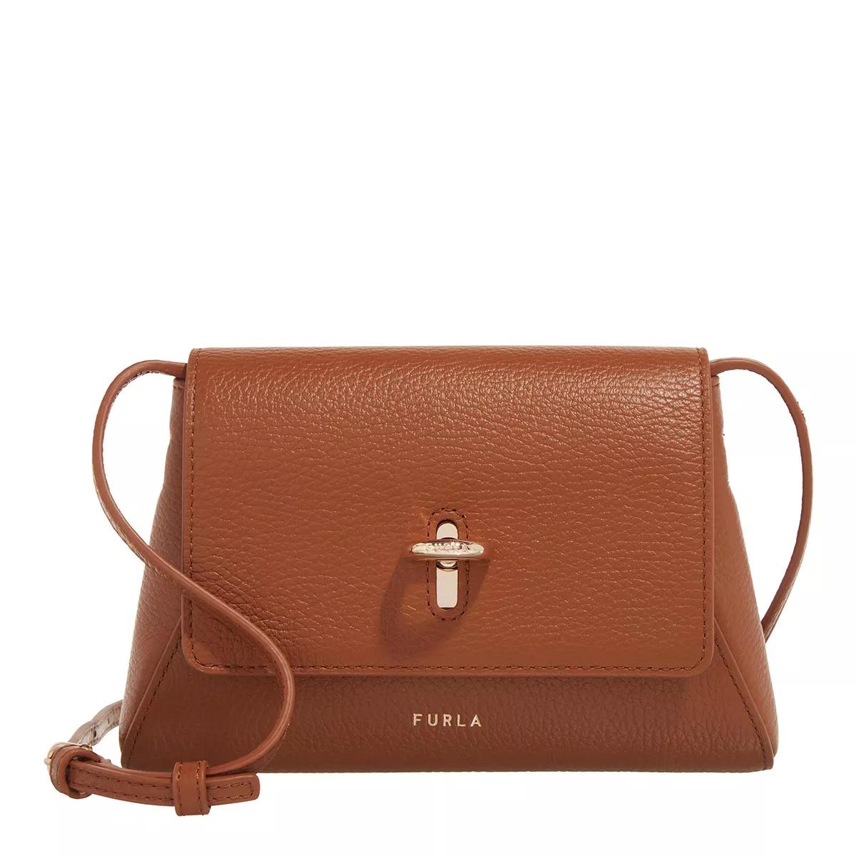 Furla Net Mini Crossbody Cognac H Crossbody Bag