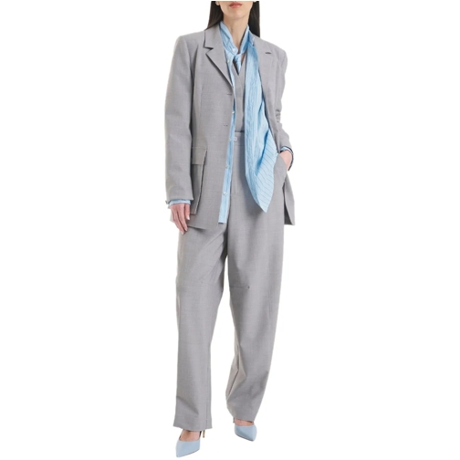 Roberto Collina Chemisiers Striped blouse with bow collar blau (Image 2)