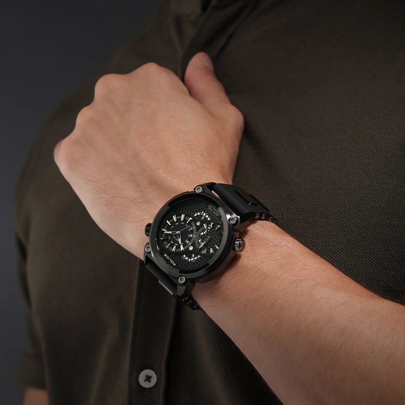 Police Automatikuhr Quarzuhr Boa schwarz(Image 5)