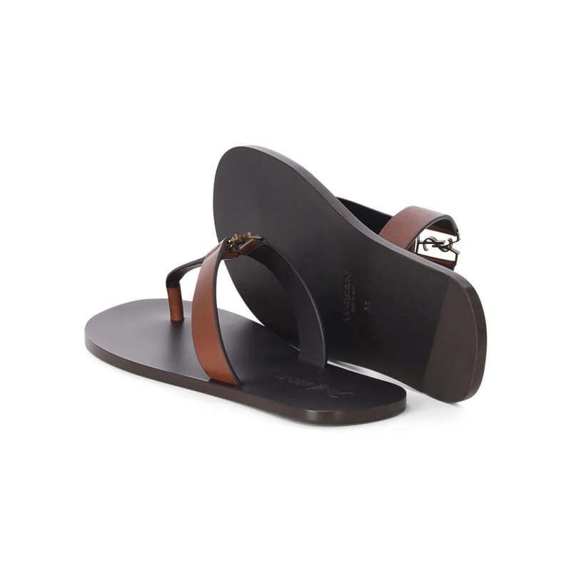 Saint Laurent Veterschoenen Sandalen aus Leder braun(Image 2)