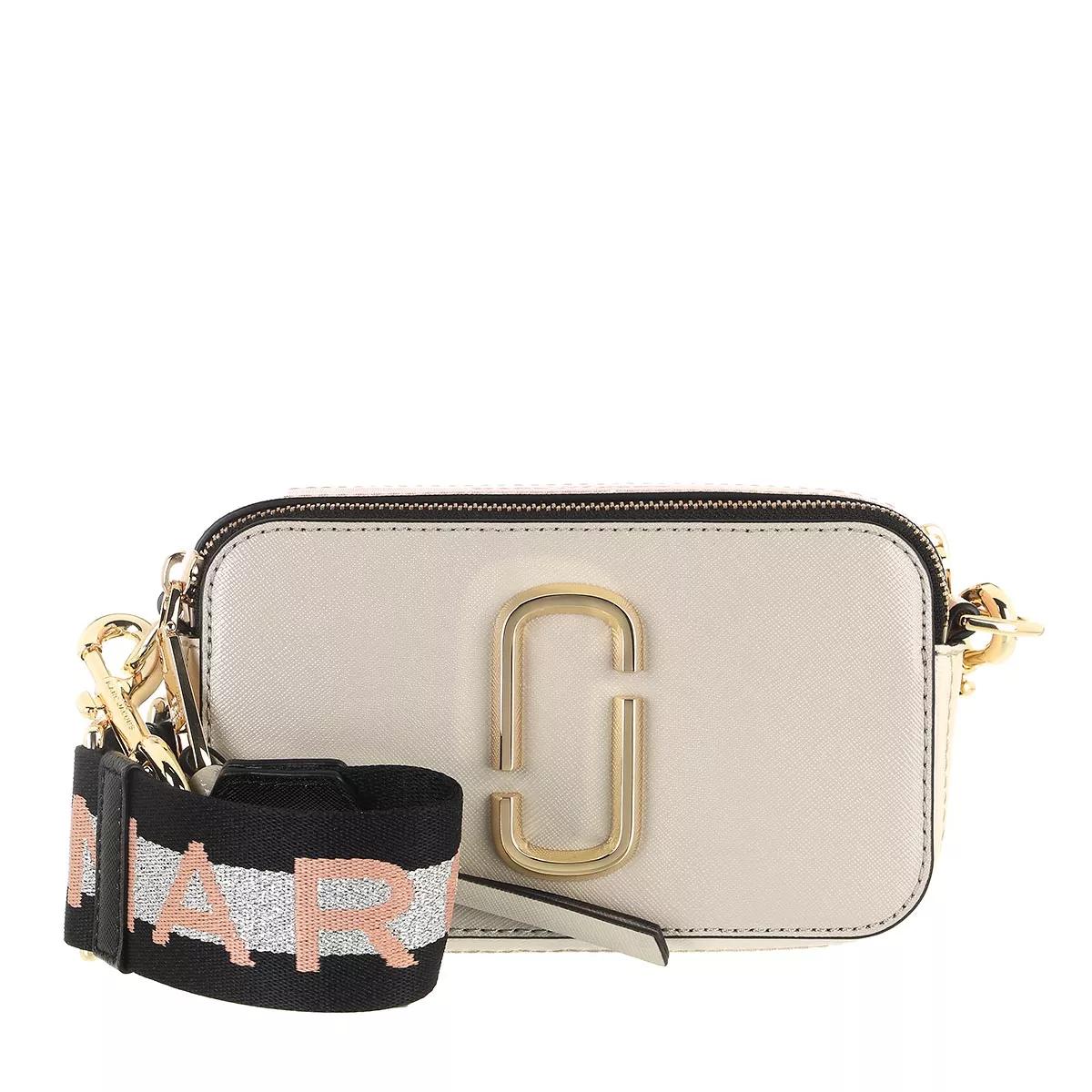 Marc Jacobs The Snapshot Logo Strap Cement Multi Leather Camera Bag in Gray