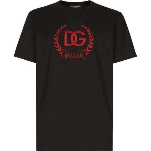 Dolce&Gabbana T-shirts T-shirt DG nera schwarz