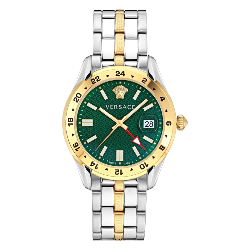 Versace Quarzuhr Quarz Analog Uhr Greca Time Gmt(Wc-7C) gold