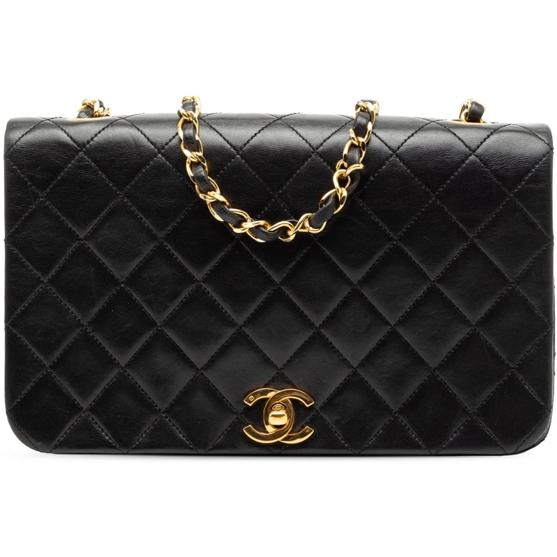 Chanel Schultertasche Medium Quilted Lambskin Full Flap schwarz