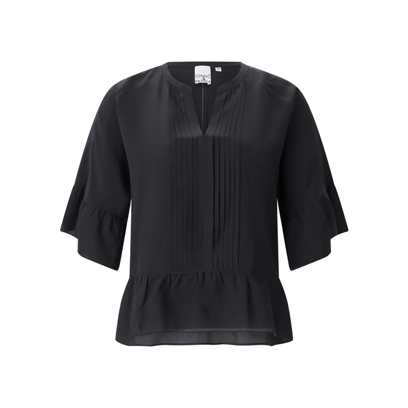 Emily can den Bergh Bluse Bluse aus Seide schwarz