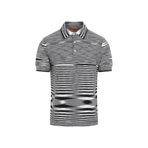 Missoni  Ss Black White Cotton Polo Black