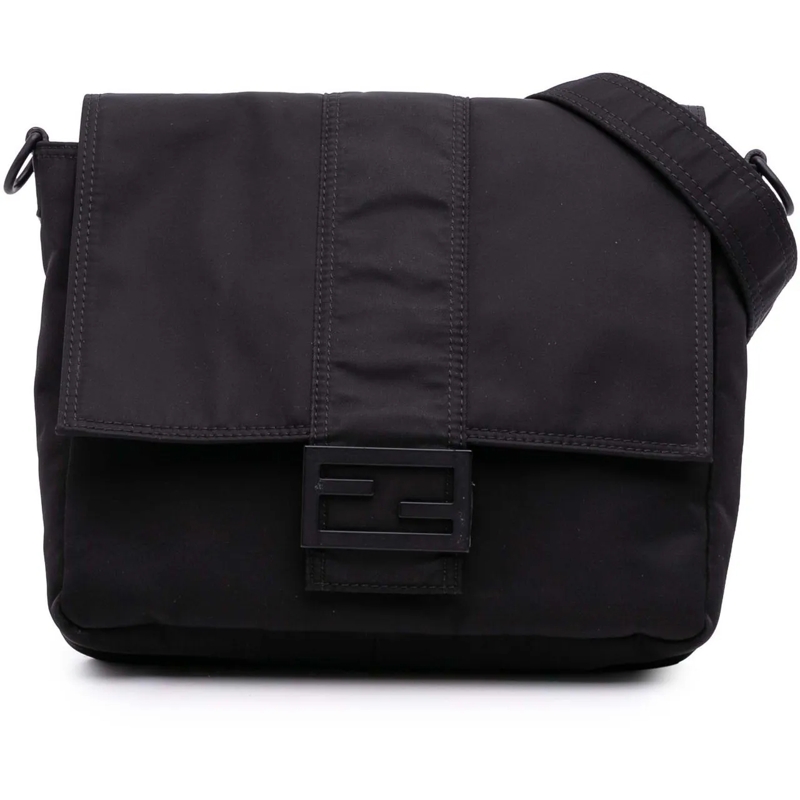 Fendi Sac à bandoulière Medium Econyl Nylon Baguette Crossbody schwarz