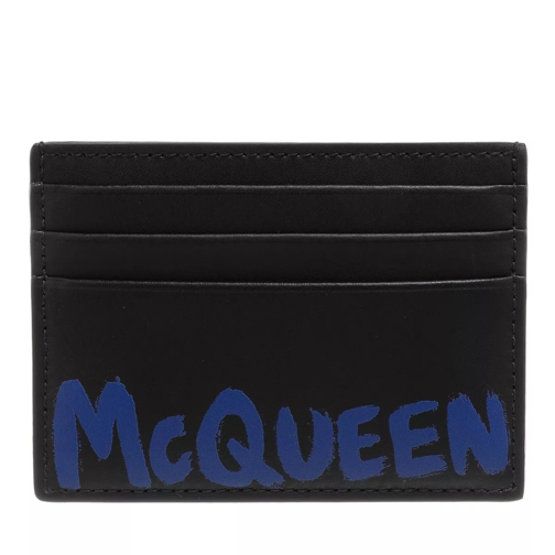 Alexander McQueen Card Holder Black Ultramarine Porta carte di credito