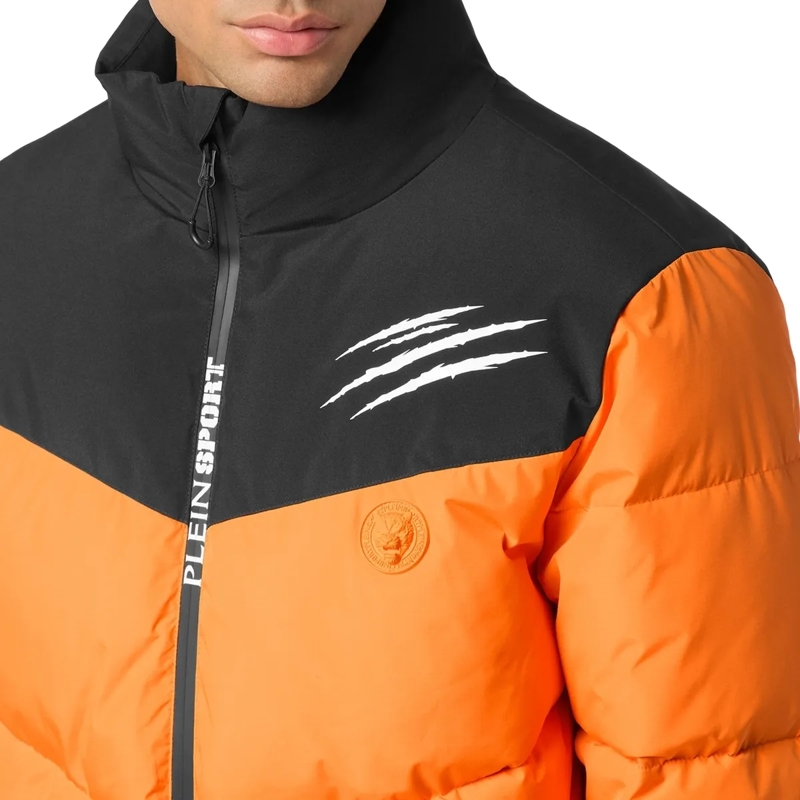 Plein Sport Lederjacke Puffer Jacket Scratch orange(Image 5)