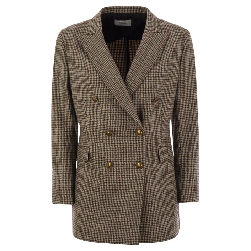 Saulina Blazer - Double-Breasted Blazer Brown