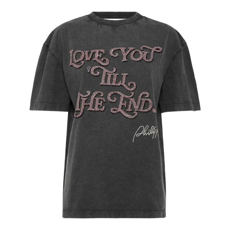 Philipp Plein T-Shirt T-Shirt Man Fit Love schwarz
