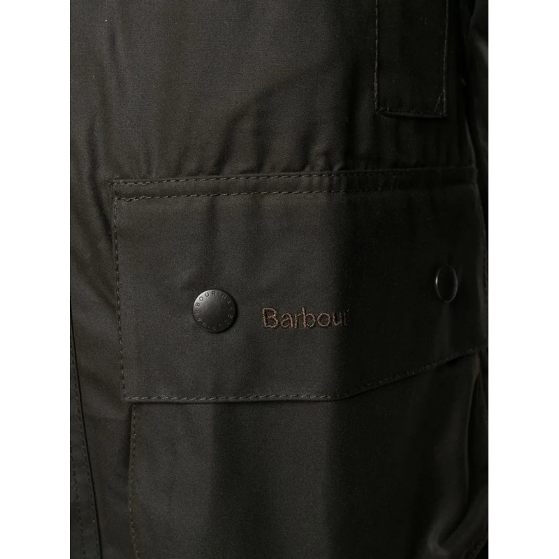 Barbour Parka Green Jacket With Matte Finish Green