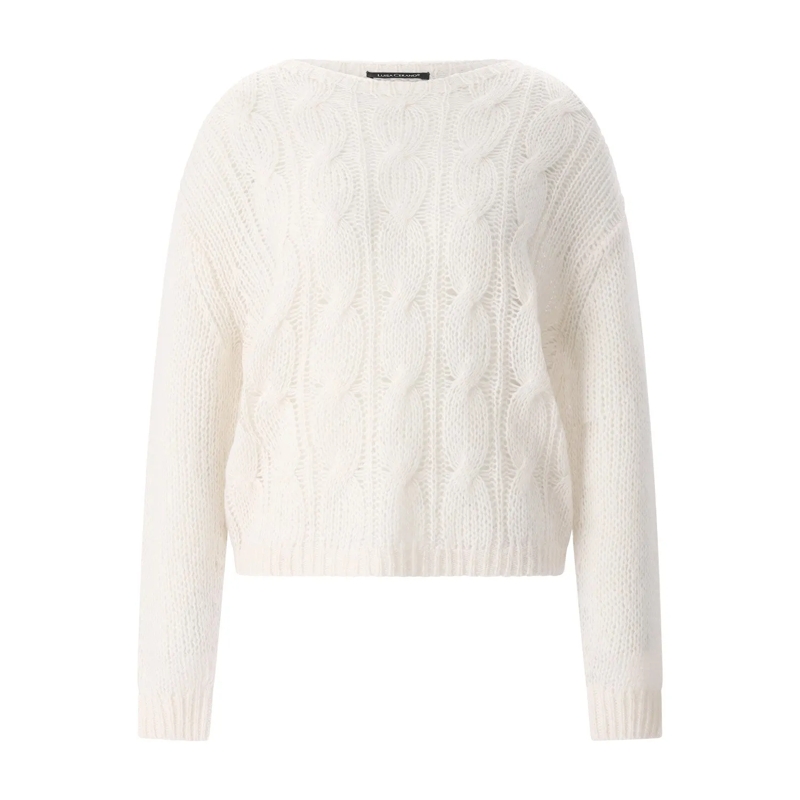 Luisa Cerano Pullover Pullover aus Alpaka-Mix Creme