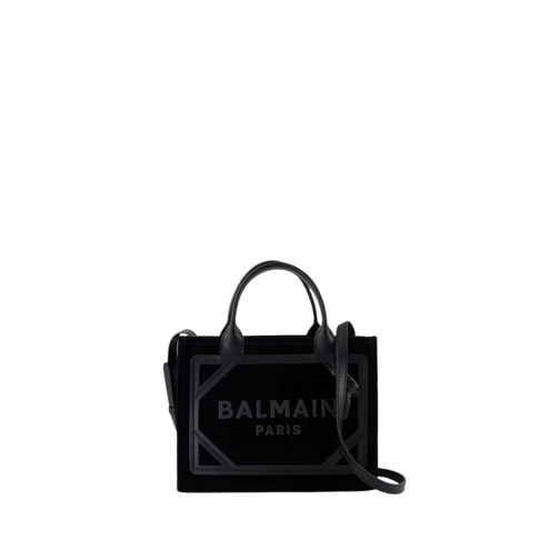 Balmain Draagtas B-Army Small Shopper Bag - Leather - Black Black