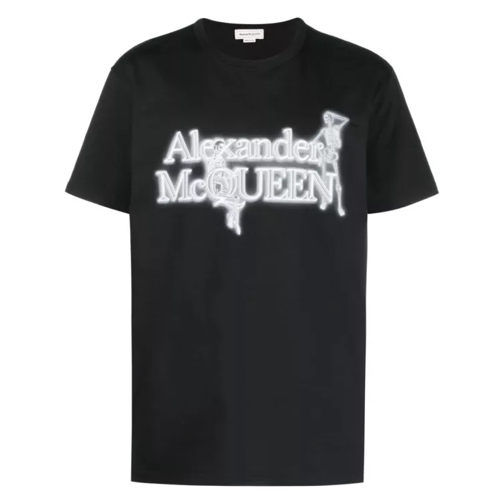 Alexander McQueen Black Neon Logo T-Shirt Black 