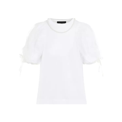 Simone Rocha Beaded Tulle Overlay T-Shirt White 