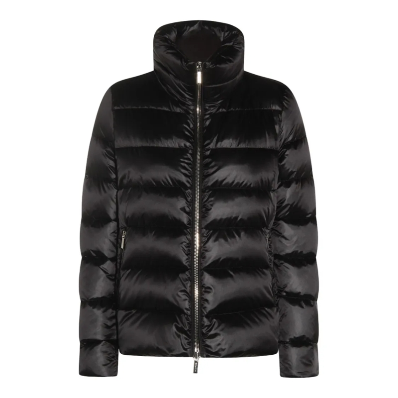 Moorer  Puffer Jacket With High Collar Black