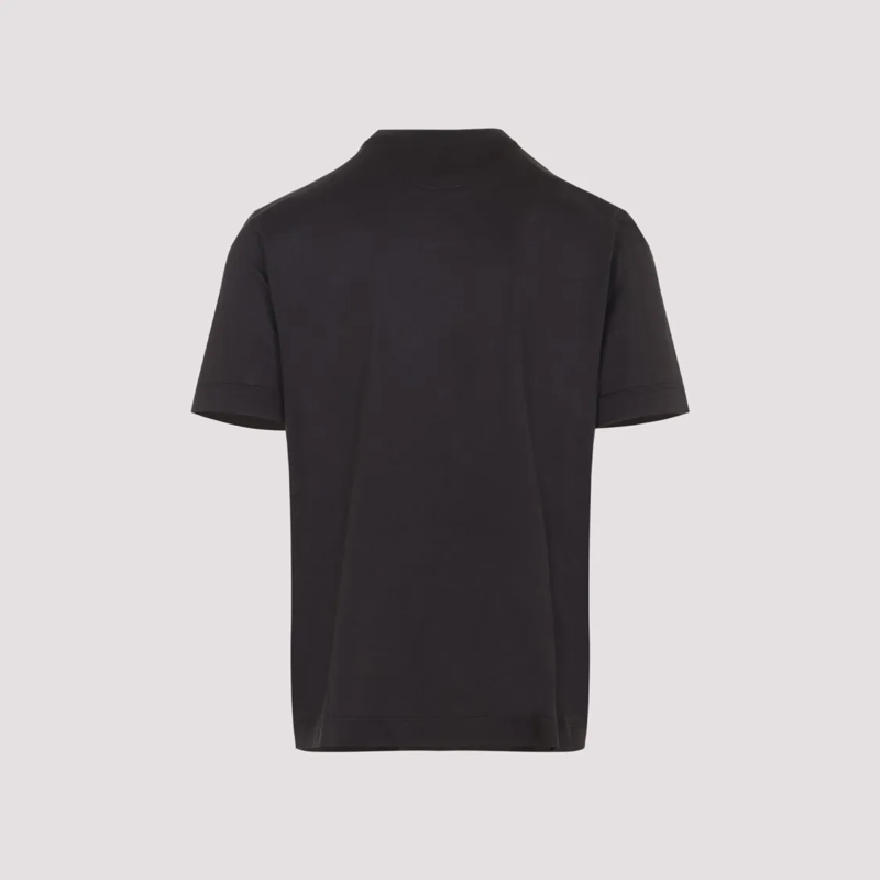 Paul Smith T-shirt Classic Fit Black T-Shirt With Multicolored Stripe Black