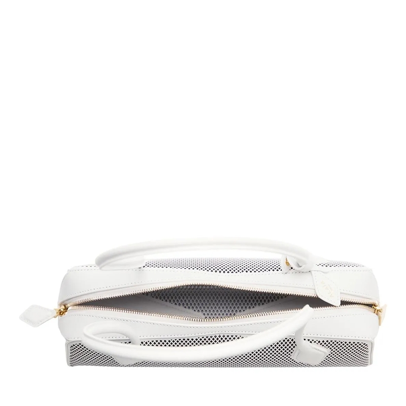 Alaia Schultertasche Teckel Medium Bag Blanc Optique(Image 5)