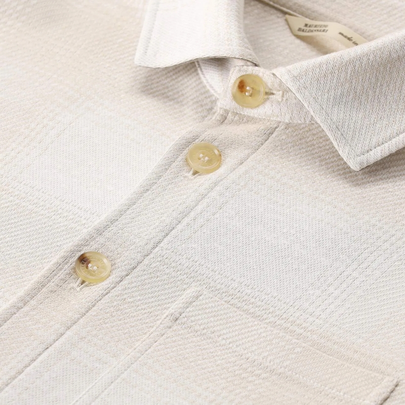 Maurizio Baldassari Chemise Overshirt aus Baumwolle, Seide & Leinen beige(Image 3)
