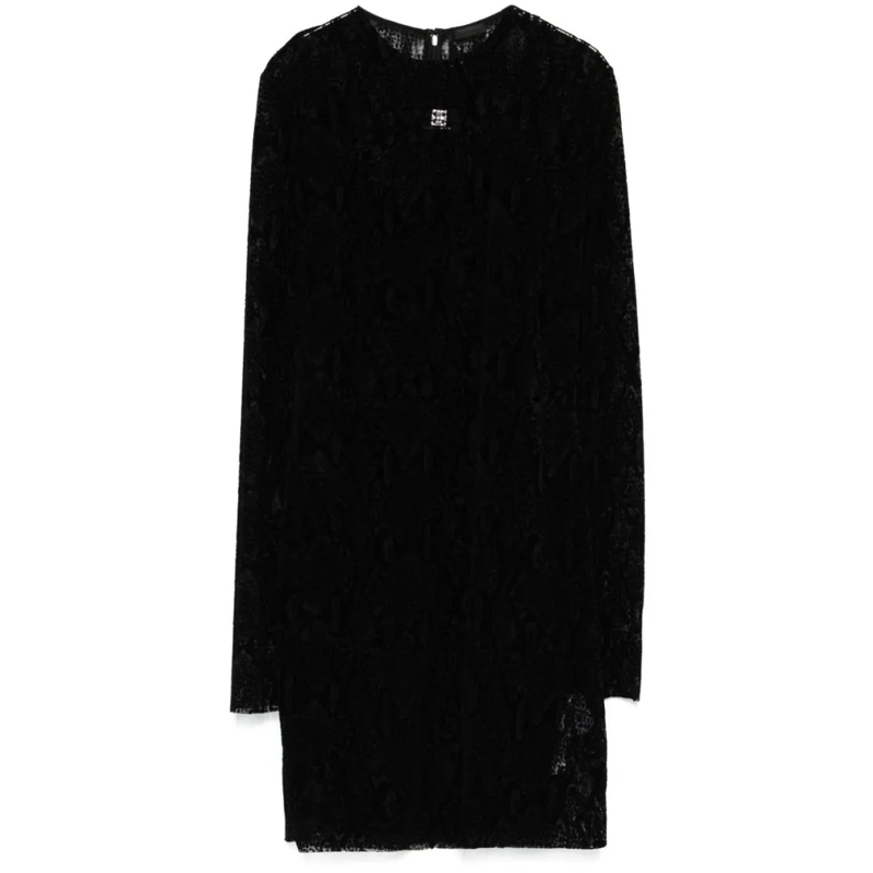 Givenchy Mini-robe Sheer Lace Mini Dress Black