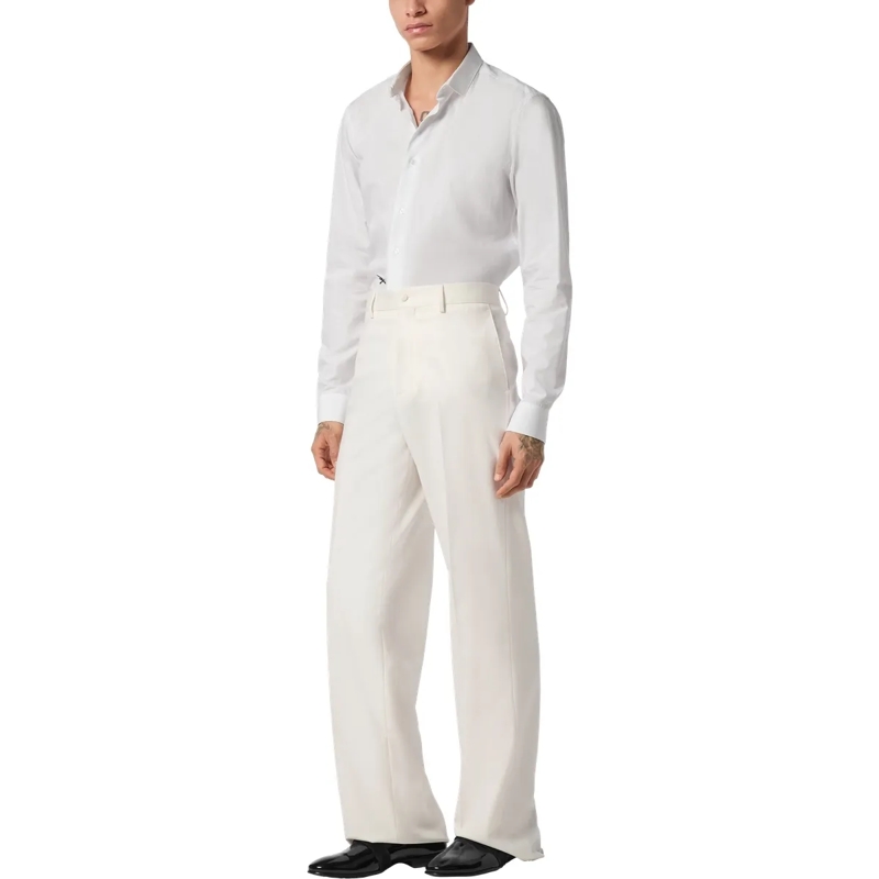Philipp Plein Hose Hose Mit Weitem Bein weiss(Image 5)