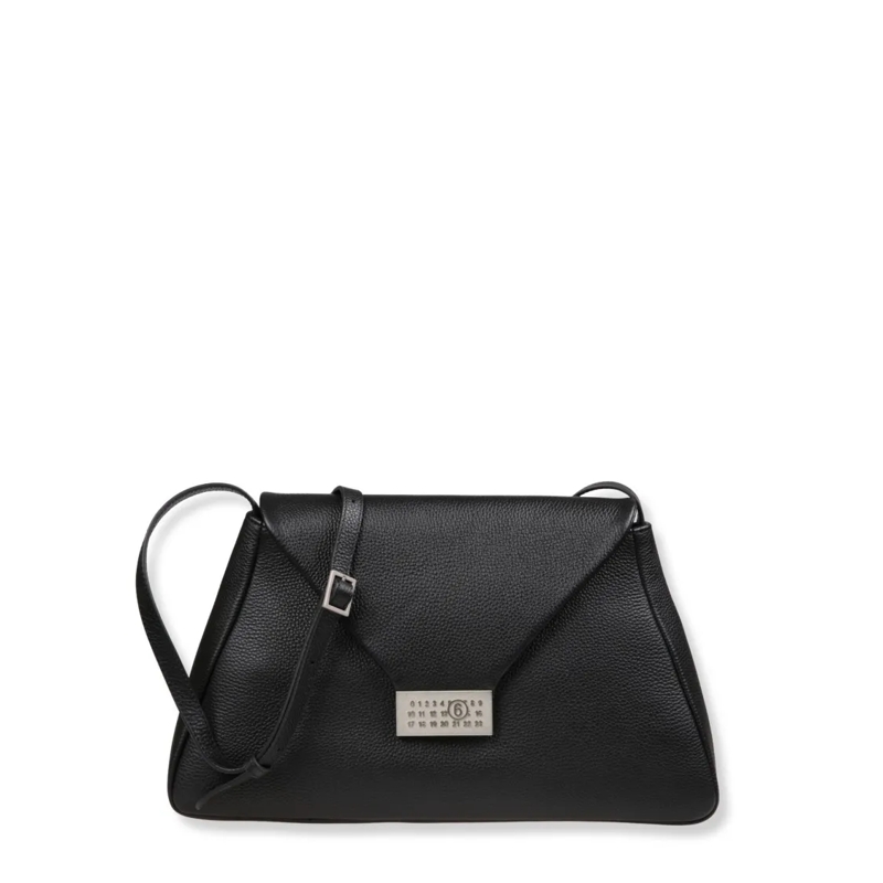 MM6 Maison Margiela Schultertasche Crossbody Bag With Logo Flap Black