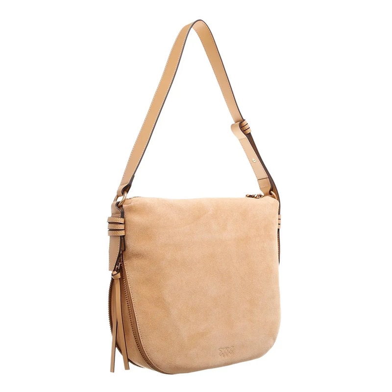 Pinko Hobo Bag Hobo Zip Around Classic Marrone - Leone-Antique Gold(Image 2)