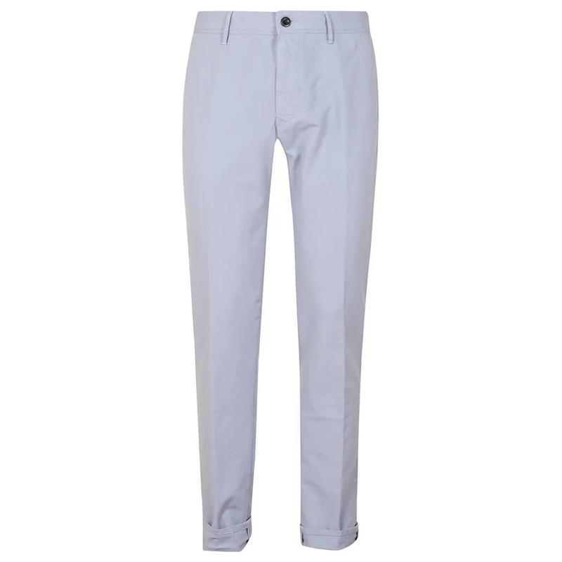 Incotex Pantalon de costume Tailored Cotton Trousers With Minimalist Design Blue
