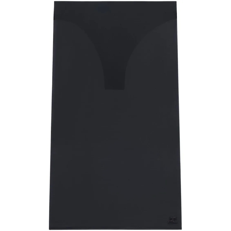 Courrèges Midirok Sheer Tube Midi Skirt Black