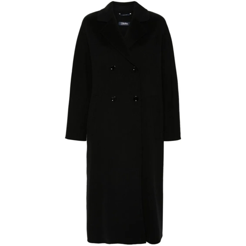 Max Mara Trenchcoat Black Virgin Wool Felted Coat Black