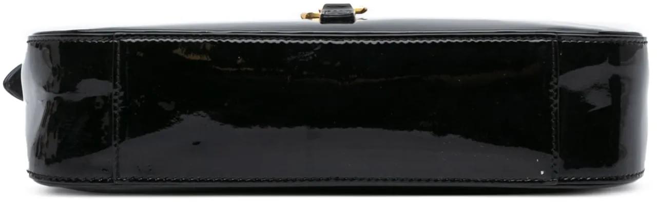 Saint Laurent Shoppers Patent Le 5 a 7 Bag in zwart