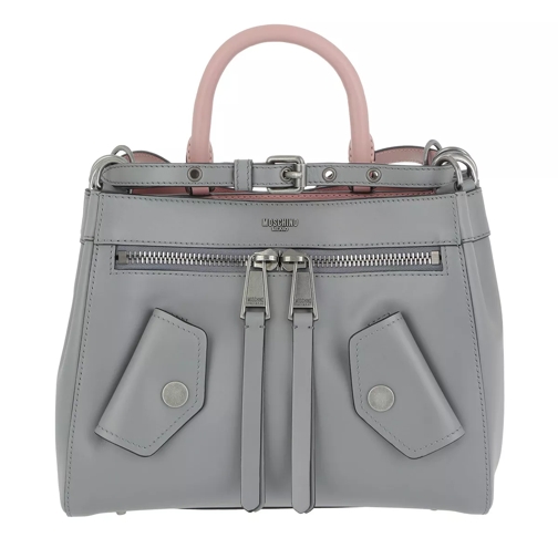 Moschino Shoulder Bag Grey/Pink Rymlig shoppingväska