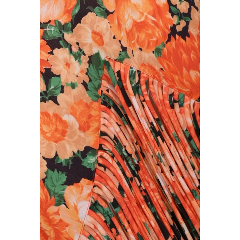 Pinko Robe longue Dresses Mult.Arancio/Verde orange(Image 3)