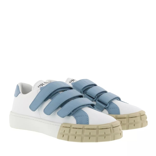 Prada Sneakers Low Leather White Astral Blue sneaker basse