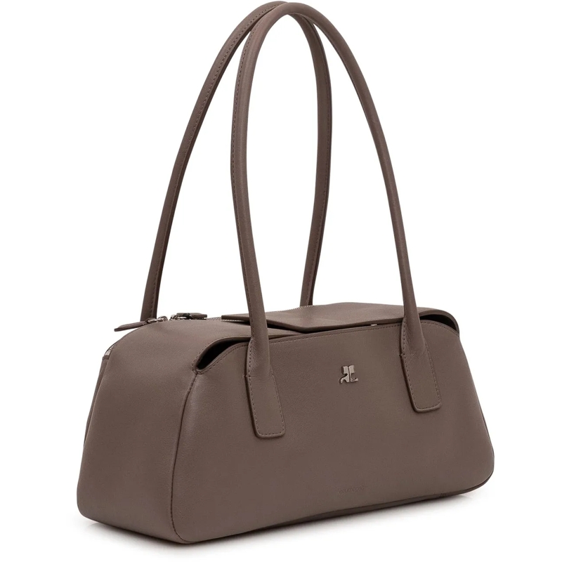 Courrèges Tote Borsa a Mano in Pelle con Doppio Manico taupe(Image 2)