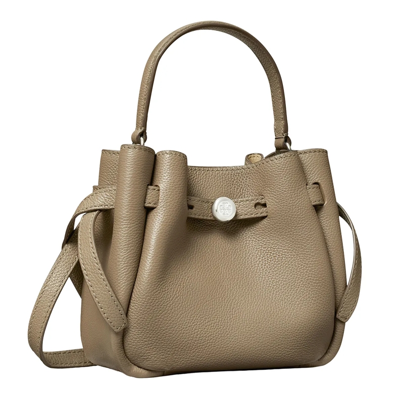 Tory Burch Bucket Bag Romy Mini Bucket Bag Wild Mushroom(Image 3)