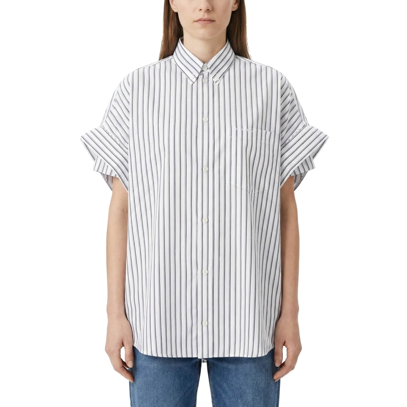 Balenciaga Bluse Gestreifte Hemdbluse blau(Image 2)