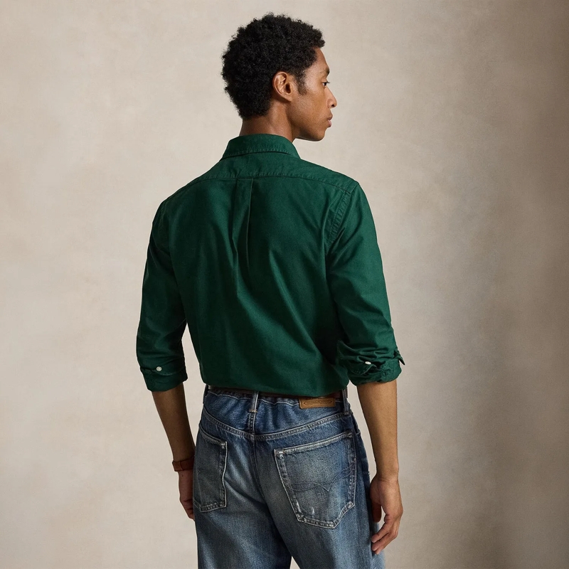 Polo Ralph Lauren Hemd Slim-Fit Hemd aus Baumwolle grün(Image 3)