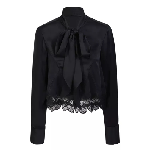 Stella McCartney Lace Hem Black Shirt Black Hemden