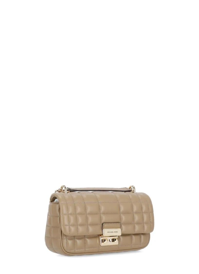 Michael Kors Hobo bags Brown Leather Tribeca Shoulder Bag in bruin