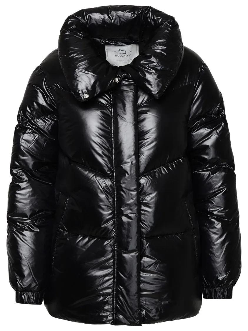 Woolrich - Aliquippa Black Nylon Puffer Jacket - Größe XS - schwarz